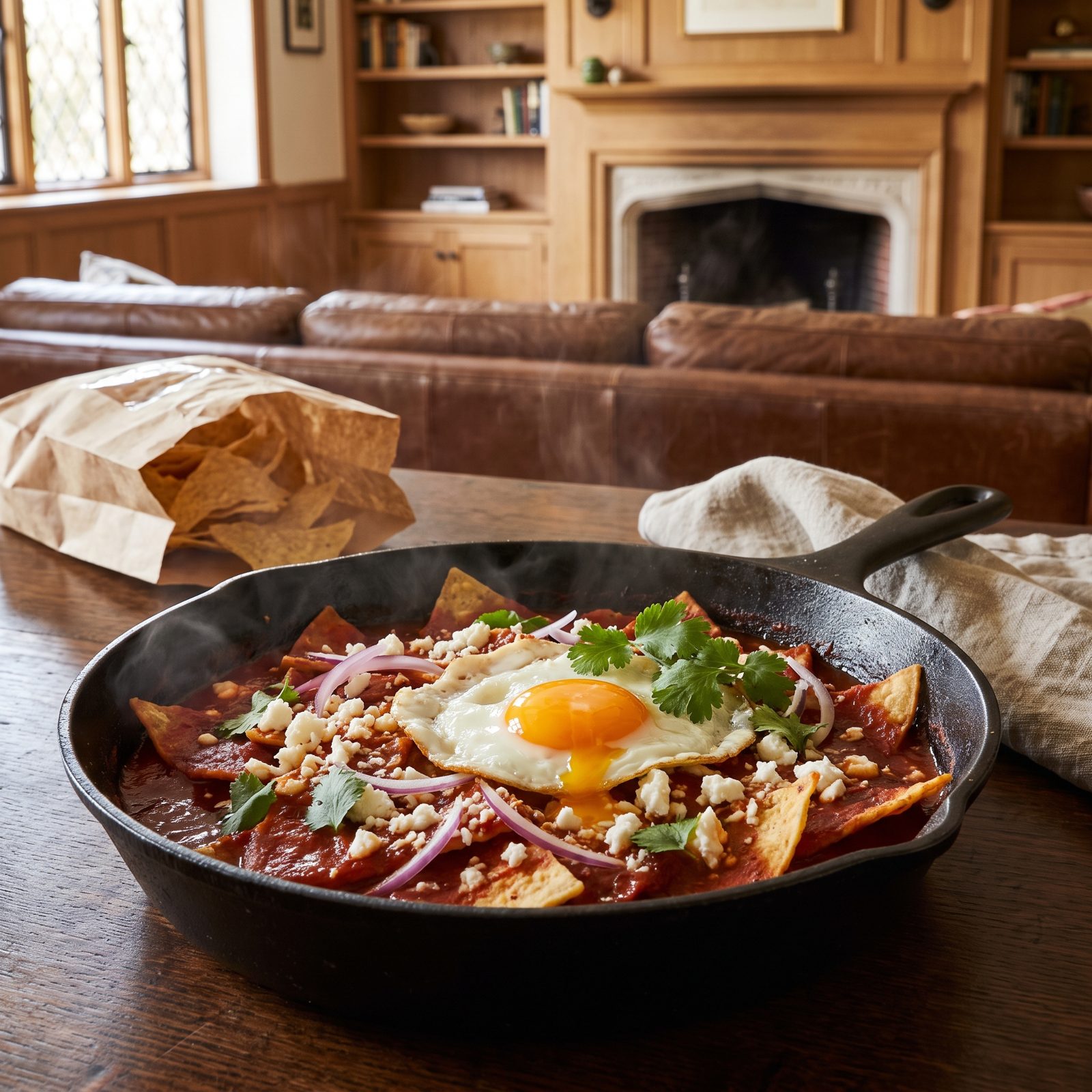 Turn Broken Tortilla Chips Into Chilaquiles