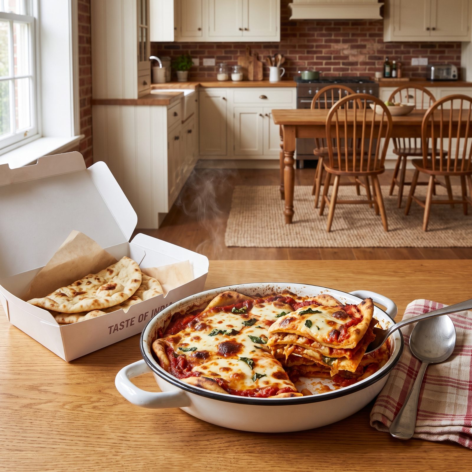 Turn Takeout Naan Into Lasagna Sheets