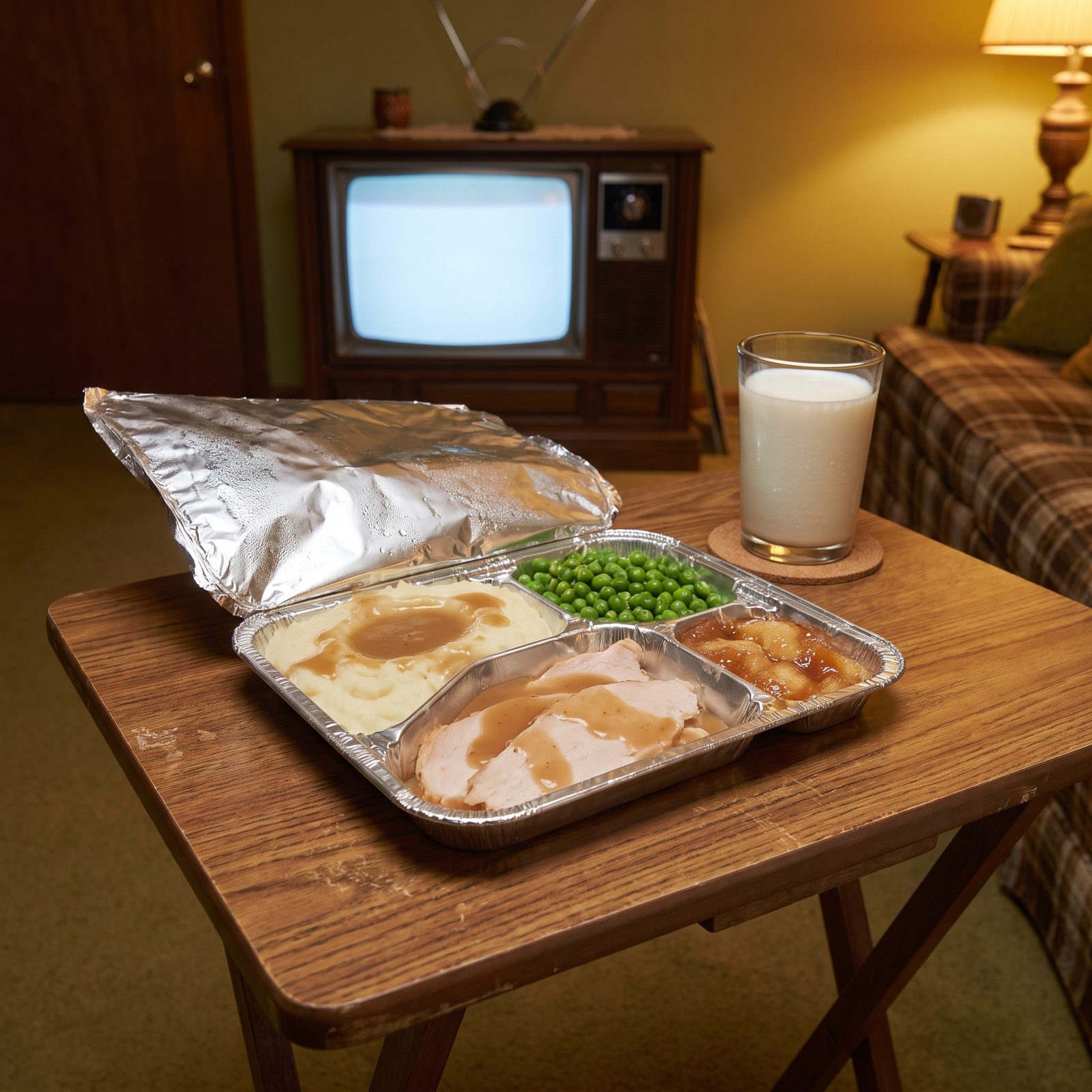 TV Dinner Turkey With Peas and Mashed Potatoes
