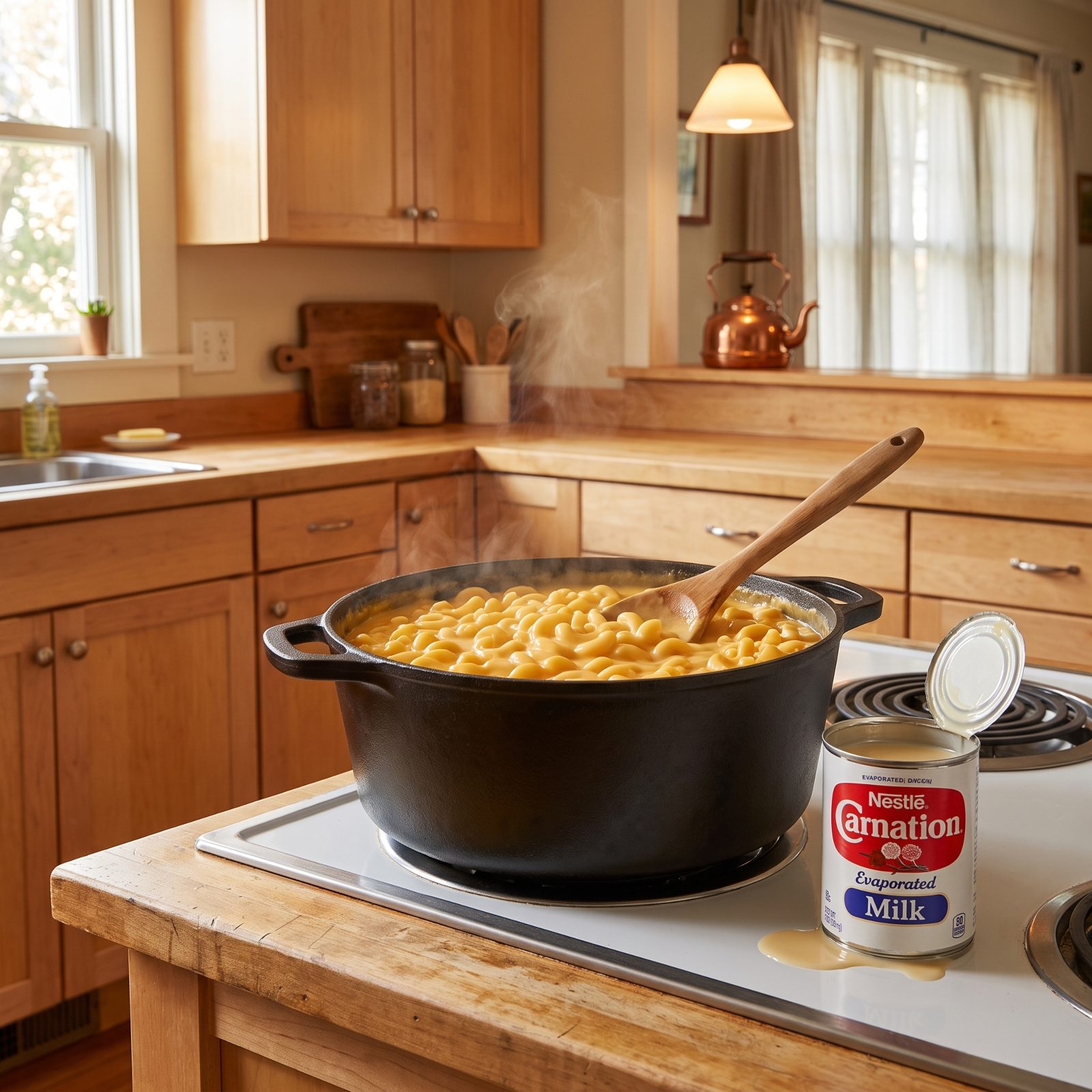 Use Evaporated Milk for Stovetop Mac and Cheese That Never Grains Out