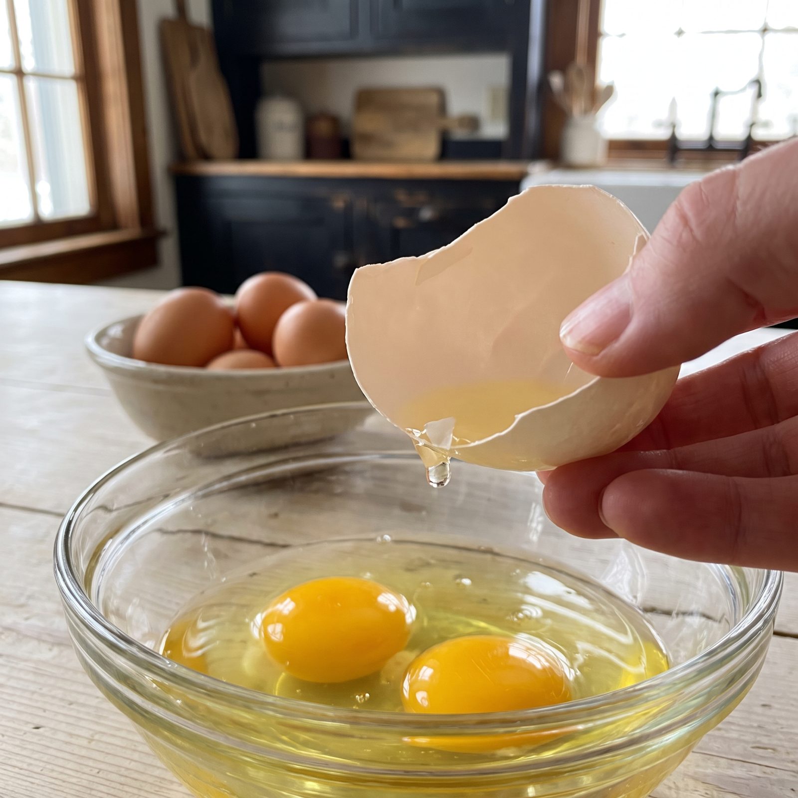 Use a Larger Eggshell Piece to Lift Tiny Shell Fragments