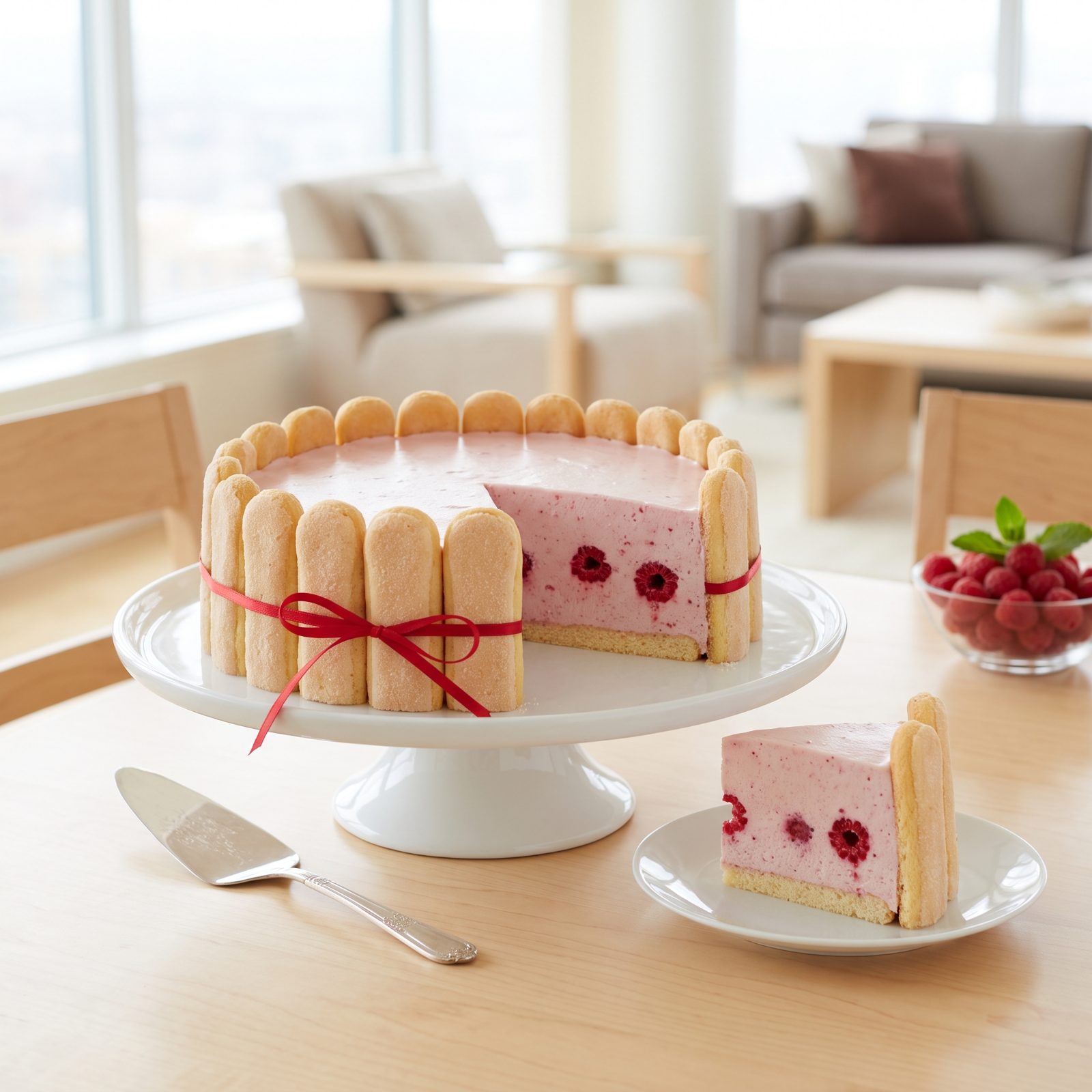 Vanilla Charlotte Filled With Berry Mousse
