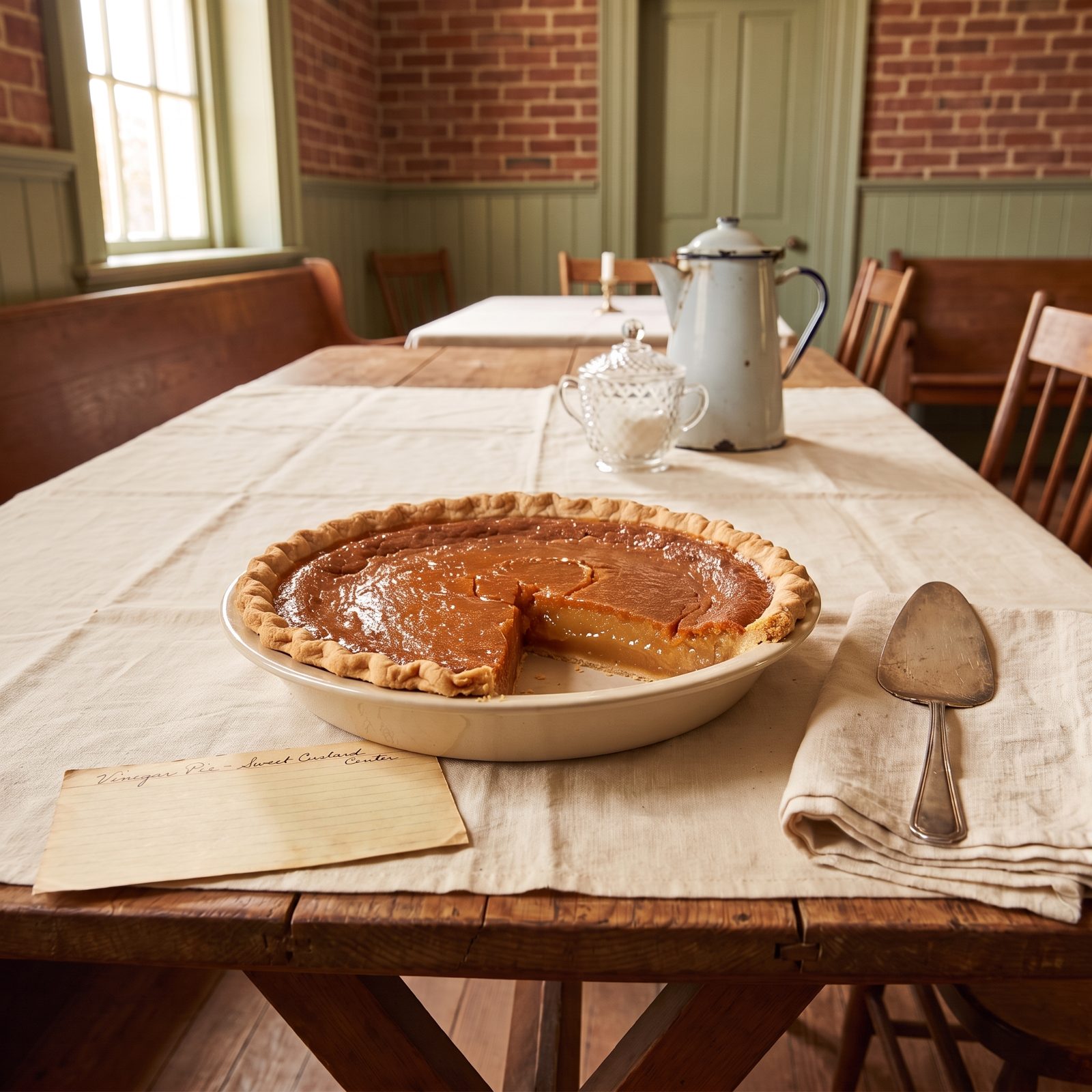 Vinegar Pie With a Sweet Custard Center