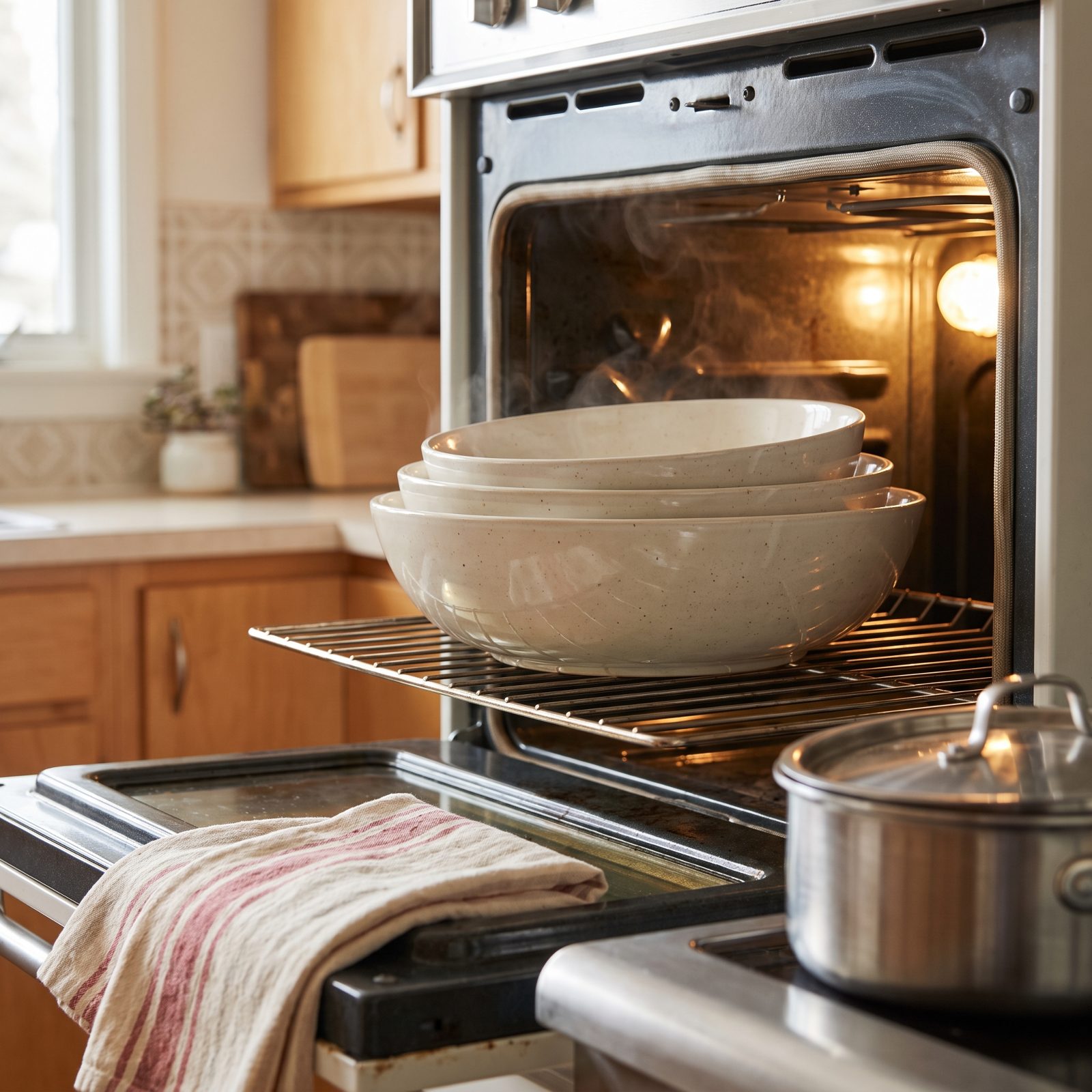 Warming the Serving Bowls Before Dinner Hits the Table
