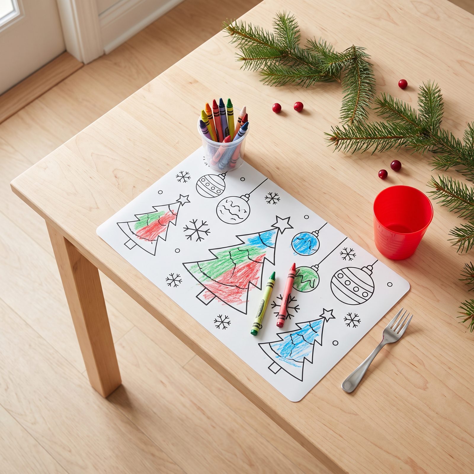 Washable Coloring Place Mats at the Kids' End