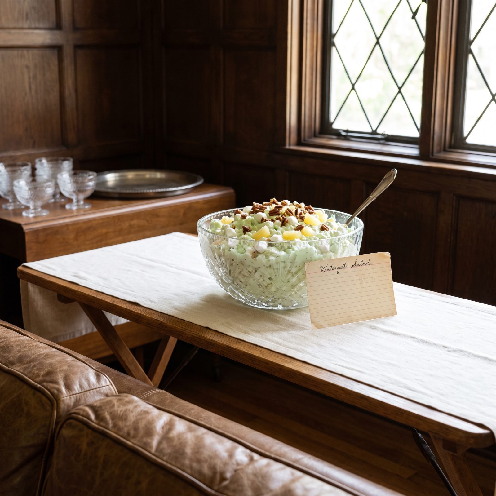 Watergate Salad With Pistachio Pudding and Crushed Pineapple