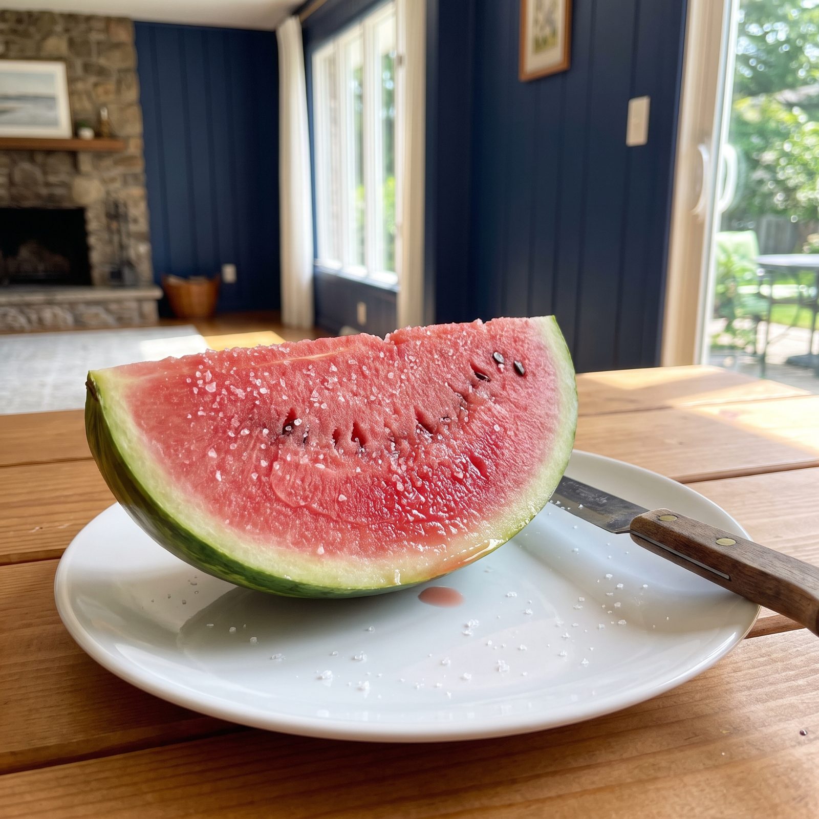 Watermelon Sprinkled With Salt (And Yes, It Matters)