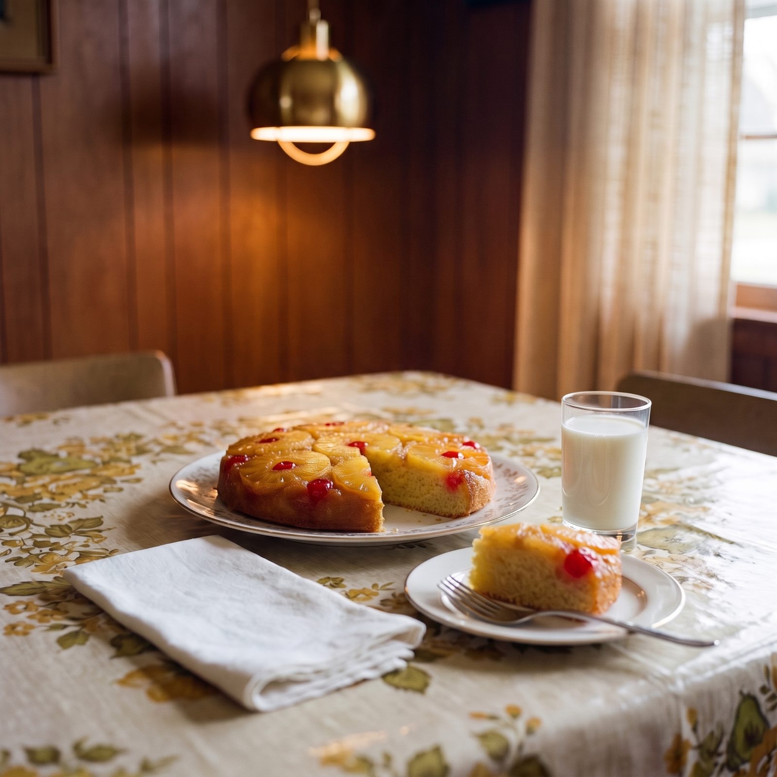 Wednesday's Pineapple Upside-Down Cake, Flipped Warm Onto the Serving Plate