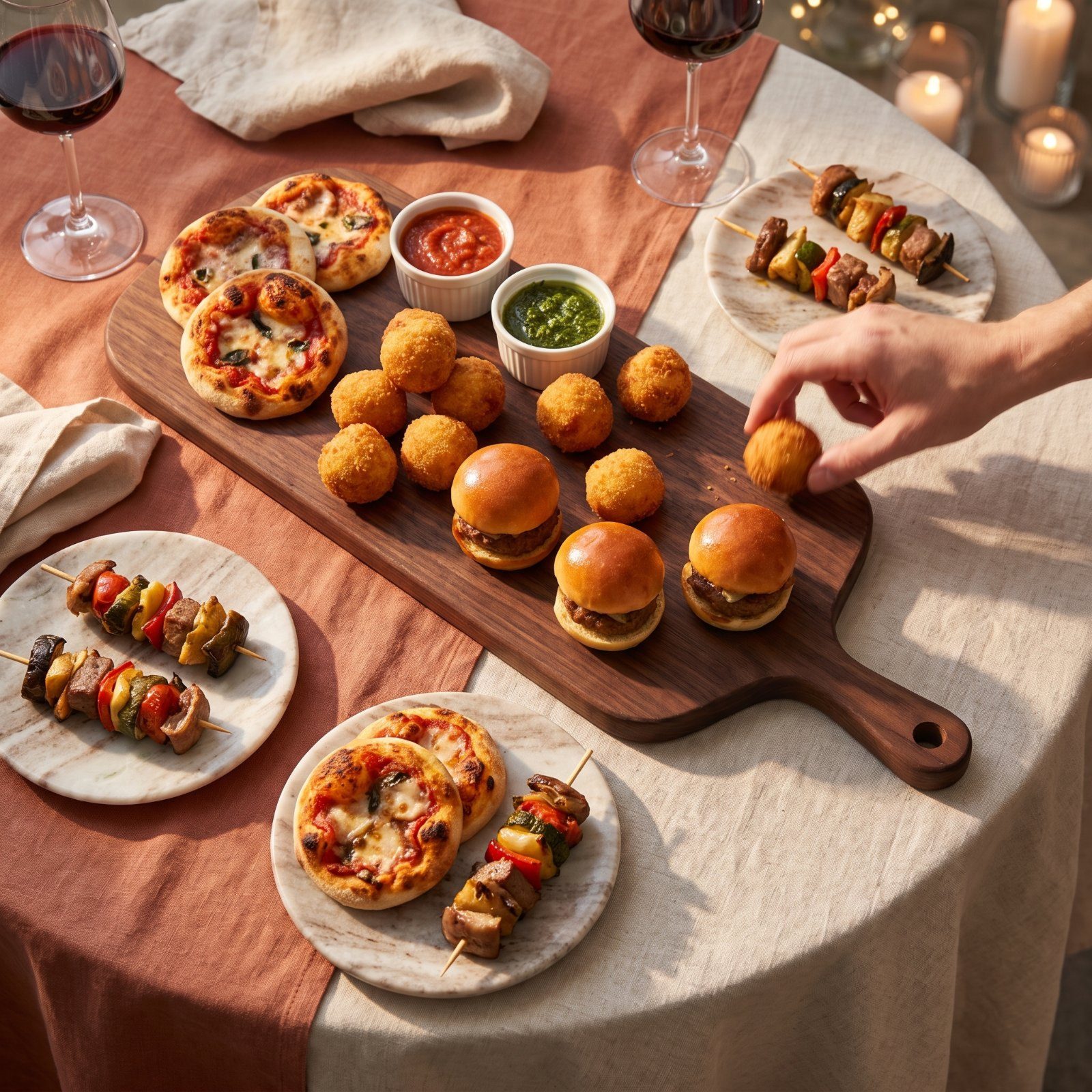What If the Best Dinner Party Food Is the Stuff Nobody Has to Eat With a Fork? 28 Crowd-Pleasers