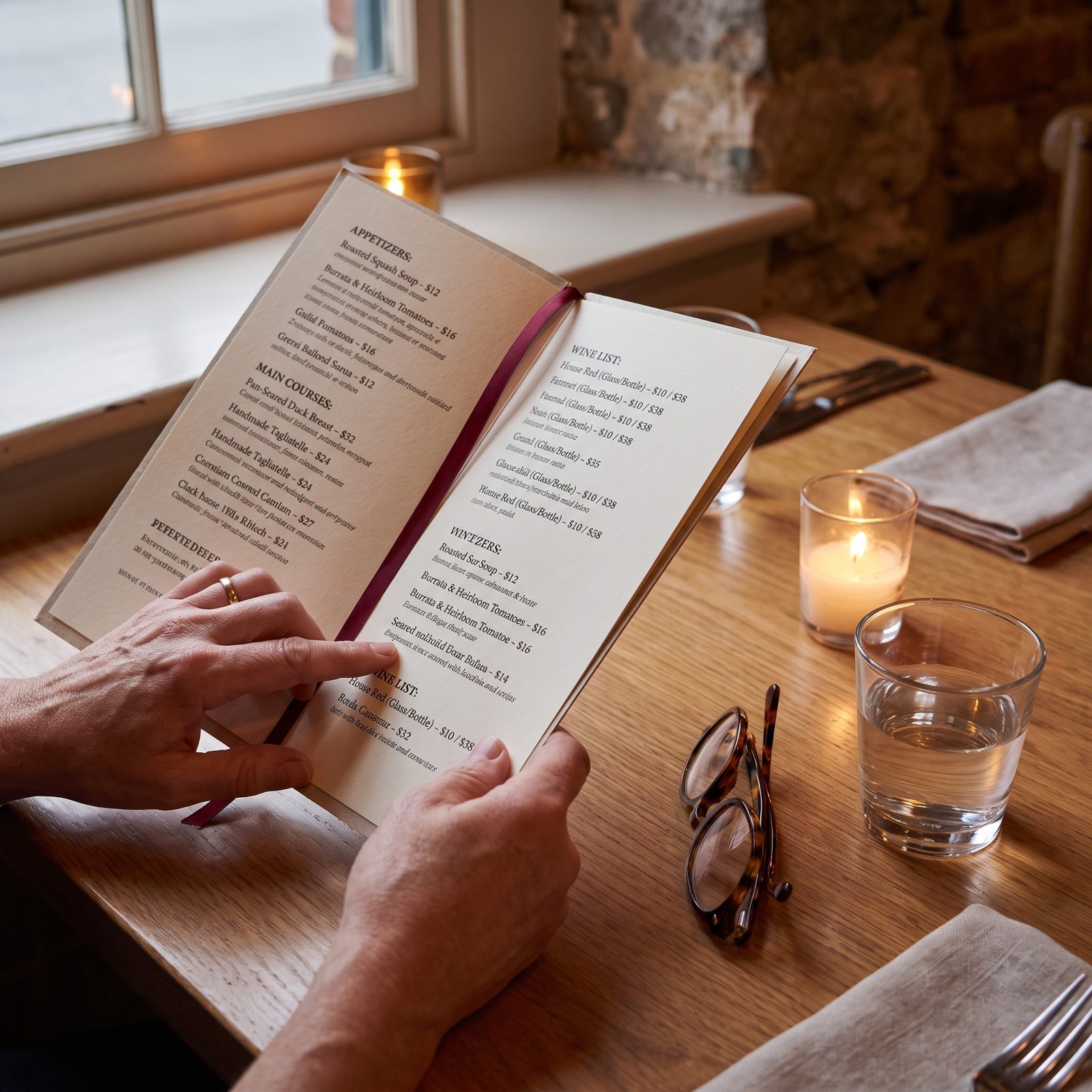 Whether You Are Comfortable Reading the Menu
