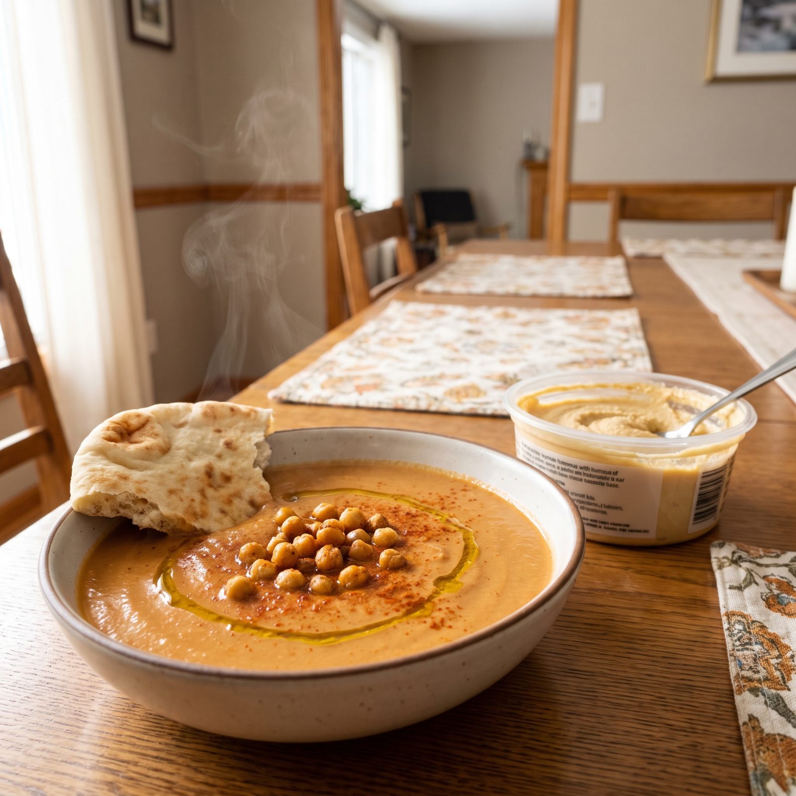 Whisk Leftover Hummus Into a Creamy Soup