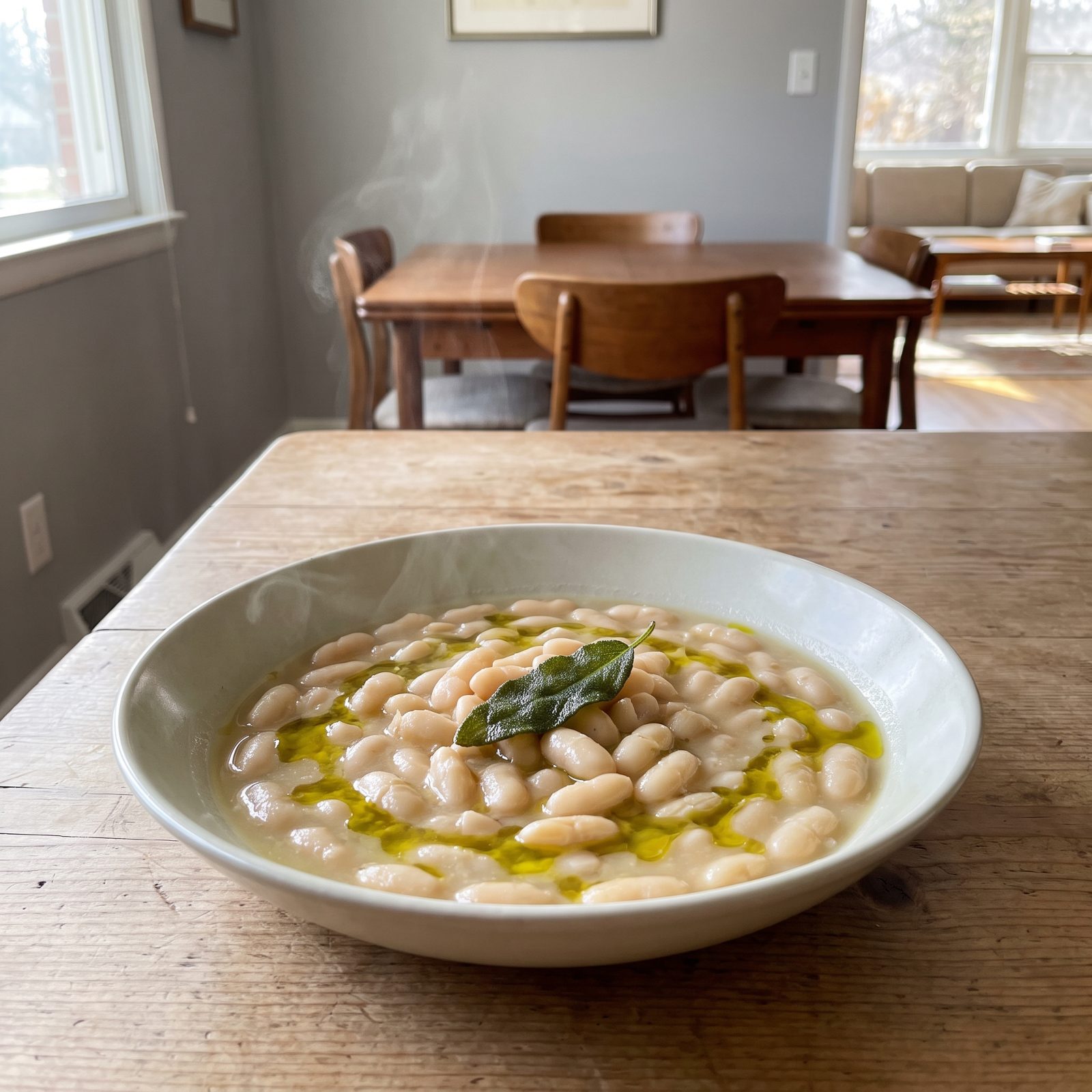 White Beans With Sage and Olive Oil