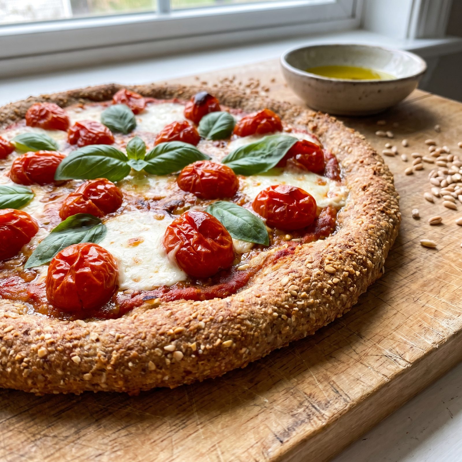 Whole-Wheat Tomato Pizza With Toasted-Grain Flavor
