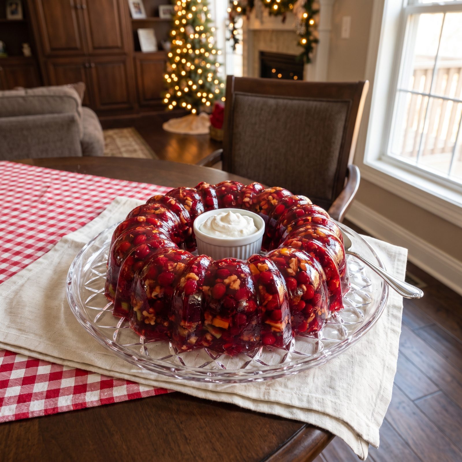 A Wobbly Cranberry Gelatin Ring