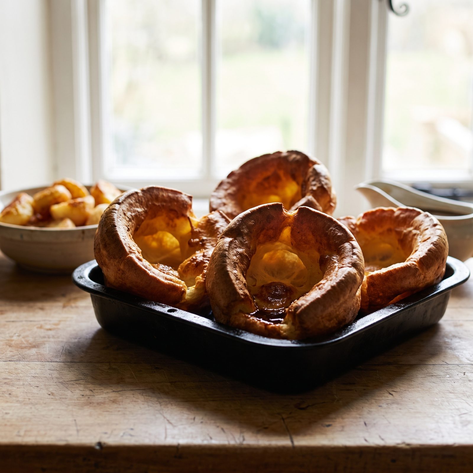 Yorkshire Puddings With Pan Drippings