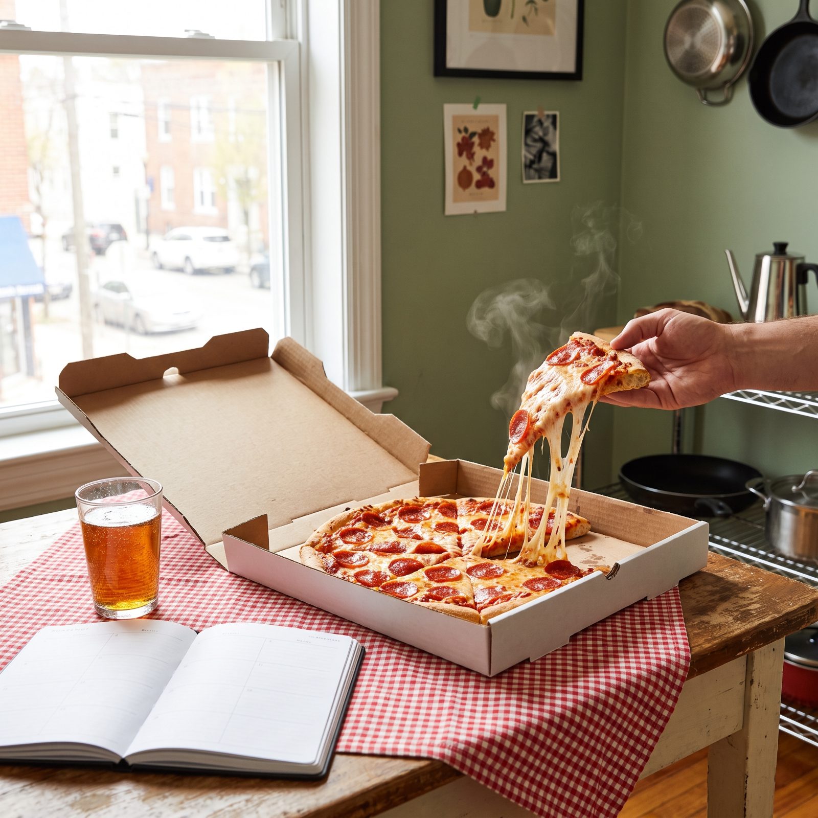 You Schedule One Last Pizza Before Starting Monday